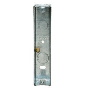 2 Gang Architrave Flush Steel Installation Box 28mm Depth