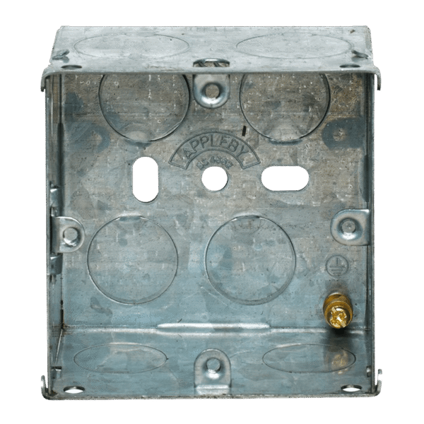 Adjsutable Depth Box 1 Gang Adjustable Lug Flush Steel Installation Box 47mm Depth – Appelby UK